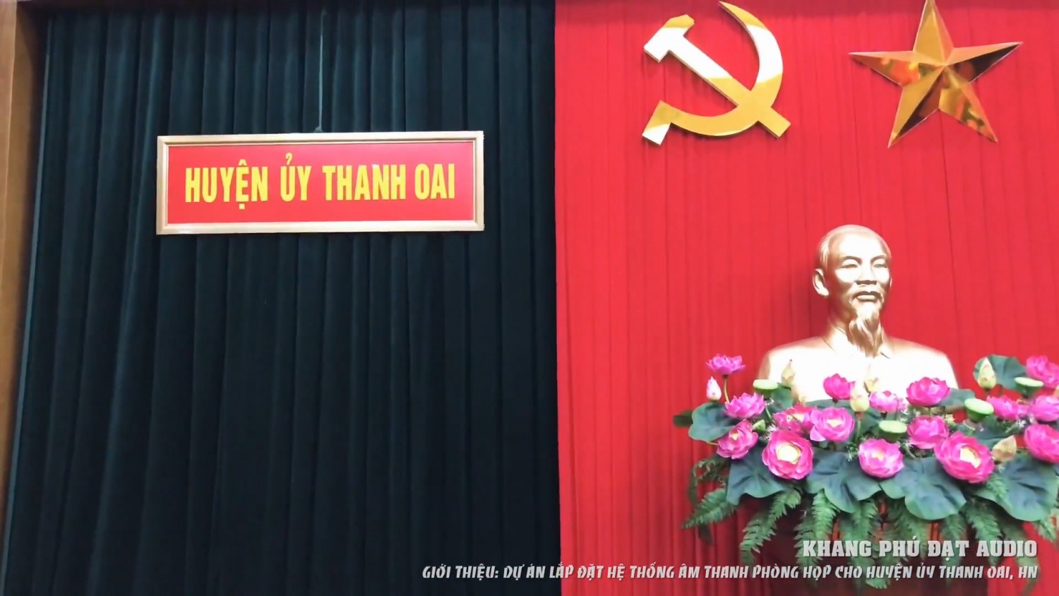Lắp đặt âm thanh phòng họp cho Huyện Ủy Thanh Oai HN