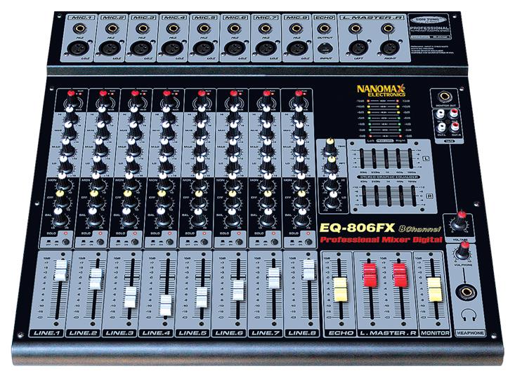 Bàn trộn Mixer Nanomax EQ 806FX